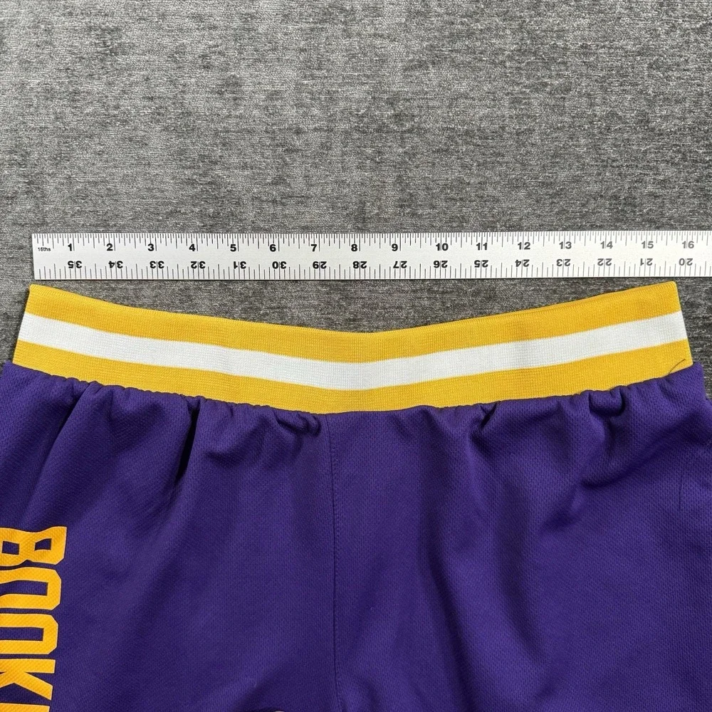 Phoenix Suns Devin Booker Basketball Shorts Purple Yellow Logo NBA U Men's Large